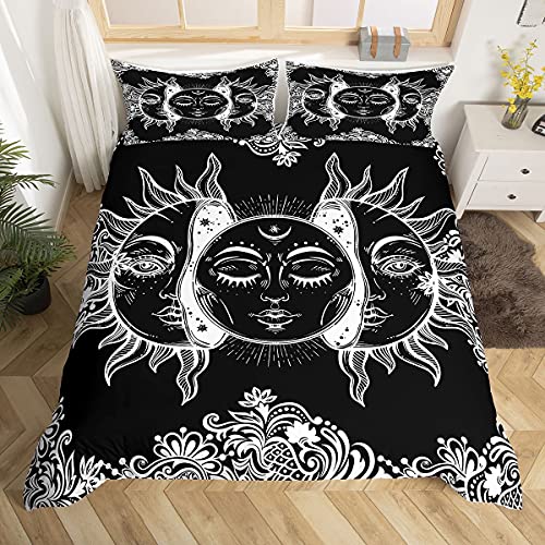 Erosebridal Mandala Duvet Cover Full Sun and Moon Decor Comforter Cover ...